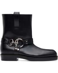 Balmain - T-Bar Calfskin Ankle Boots - Lyst