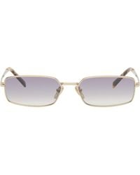 Prada - Rectangle Metal Sunglasses - Lyst