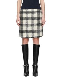 Vetements - Off- Tweed Decollage Midi Skirt - Lyst