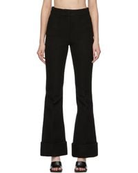 we11done Cotton Fla Trousers - Black