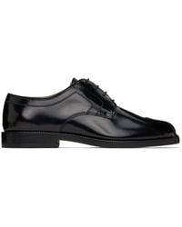 Maison Margiela - Chaussures oxford noires en cuir à bout tabi - Lyst