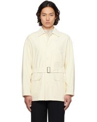 YLÈVE - Off- Viscose Cotton Coverall Jacket - Lyst