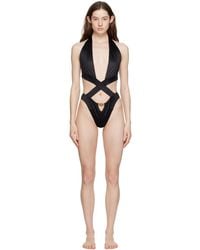 Versace - Maillot De Bain Dos Nu En Jersey Stretch À Découpes Et À Ornement Belize - Lyst
