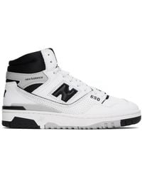 New Balance - White & Black 650 Sneakers - Lyst