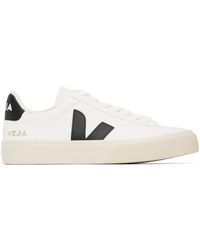Veja - White & Black Campo Chromefree Leather Sneakers - Lyst