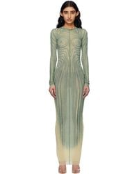 Jean Paul Gaultier - ブルー 'The Long Spirale' マキシワンピース - Lyst