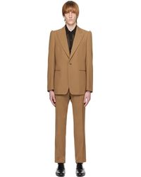 Dries Van Noten - Brown Peaked Lapel Suit - Lyst