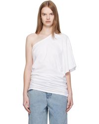 Christopher Esber - One Shoulder Draped T-Shirt - Lyst