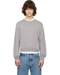 Tonywack - Extrafine Wool Crew Neck Knit Sweater - Lyst