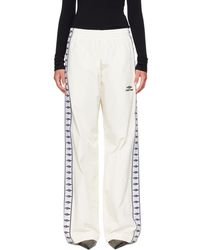 Balenciaga - Off- Techno Cotton Poplin Track Pants - Lyst