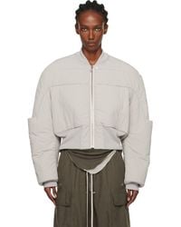 Rick Owens - Off- Concordians Girde Cropped Bomber Down Jacket - Lyst