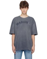Maison Margiela - T-shirt bleu à effet délavé - Lyst