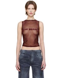 Mowalola - Burgundy Miss Sixty Edition Stretchy Tank Top - Lyst