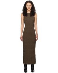 Nanushka - Brown Sterre Midi Dress - Lyst