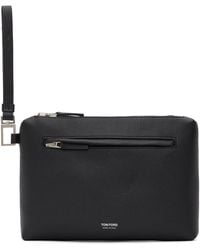 Tom Ford - Grain Leather Wristlet Pouch - Lyst