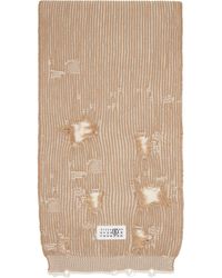 MM6 by Maison Margiela - Tan & Amended Optical Ribs Scarf - Lyst