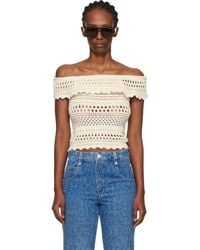 Isabel Marant - Off- Zaelle Summer Crochet Knit Top - Lyst