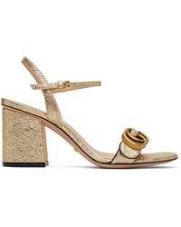 Gucci - Gg Marmont Heeled Sandals - Lyst