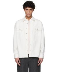 A.P.C. - Off- Solid-Color Cotton Overshirt - Lyst