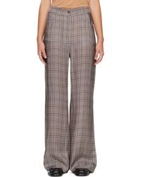 Acne Studios - Printed Check Trousers - Lyst
