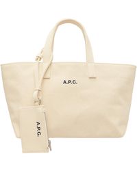 A.P.C. - Off- 'Le Drummer' Toile Small Tote - Lyst