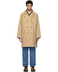 Nanamica - ベージュ 2L Gore-Tex コットン ダブルコート - Lyst