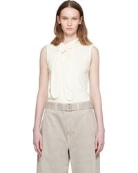 Lemaire - Off- Asymmetrical Fitted Tank Top - Lyst