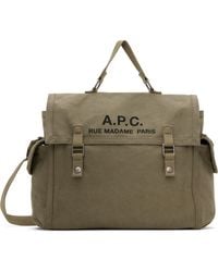 A.P.C. - Khaki Recuperation Bag - Lyst