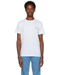 Lacoste - T-shirt Pima blanc - Lyst