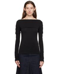 Low Classic - Boat Neck Long Sleeve T-shirt - Lyst