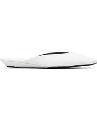 Loulou de Saison - Alix Ostrich-Effect Leather Mule Flats - Lyst