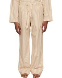 Tekla - Tan Drawstring Pyjama Pants - Lyst