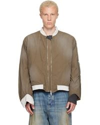 424 - Khaki Military Bomber Jacket - Lyst