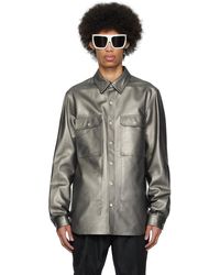 Rick Owens - Silver Lido Leather Jacket - Lyst
