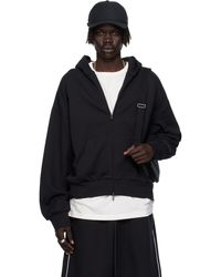 Fear Of God - Pull À Capuche Noir En Molleton À Coupe Classique Et À Glissière - Lyst