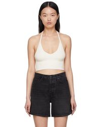 Rag & Bone - Débardeur Blanc Cassé En Coton - Lyst