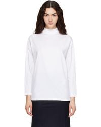 Jil Sander - Long Sleeves Mock Neck Boxy Fit T-Shirt - Lyst
