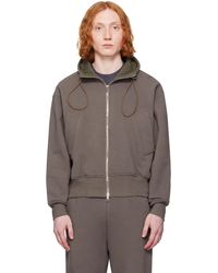 【関税込み】JiyongKim ブラウン サンブリーチ フーディ メンズ JiyongKim ブラウン サンブリーチ フーディ ブラウン | Lyst
