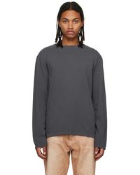 Our Legacy - Gray Twisted Long Sleeve T-shirt - Lyst