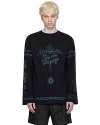 Jean Paul Gaultier - Black Glitter Long Sleeve T-shirt - Lyst
