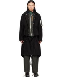 Sacai - Nylon Twill X Ripstop Coat - Lyst