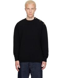 Balmain - Buttoned Eco-Cashmere Knit Sweater - Lyst