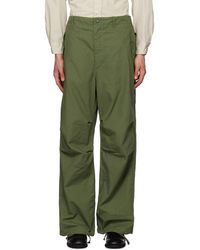Engineered Garments - Green Pleated Trousers - Lyst