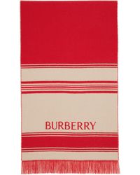 Burberry - Ekd Striped Wool Scarf - Lyst