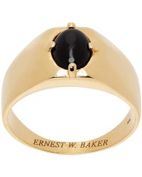Ernest W. Baker - Onyx Stone Signet Ring - Lyst