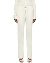 Helmut Lang - Off-white Crushed Lounge Pants - Lyst