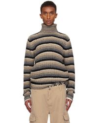 ERL - Striped Wool-Blend Turtleneck Sweater - Lyst