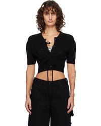 Simone Rocha - Cropped Cashmere Cardigan - Lyst