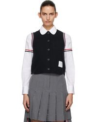 Thom Browne - Pique Rwb Trim Sleeveless Shirt - Lyst