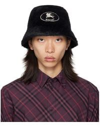 Burberry - Knight Stamp Faux Fur Bucket Hat - Lyst